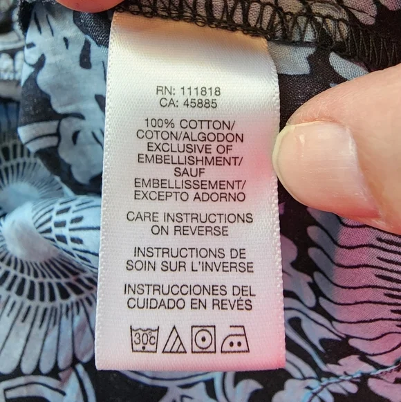 NWT'S Michael Kors Elegant Blue Patterned Women's Tunic - Picture 7 of 7